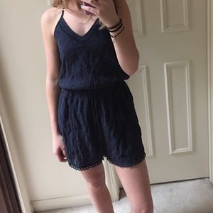 Navy blue romper